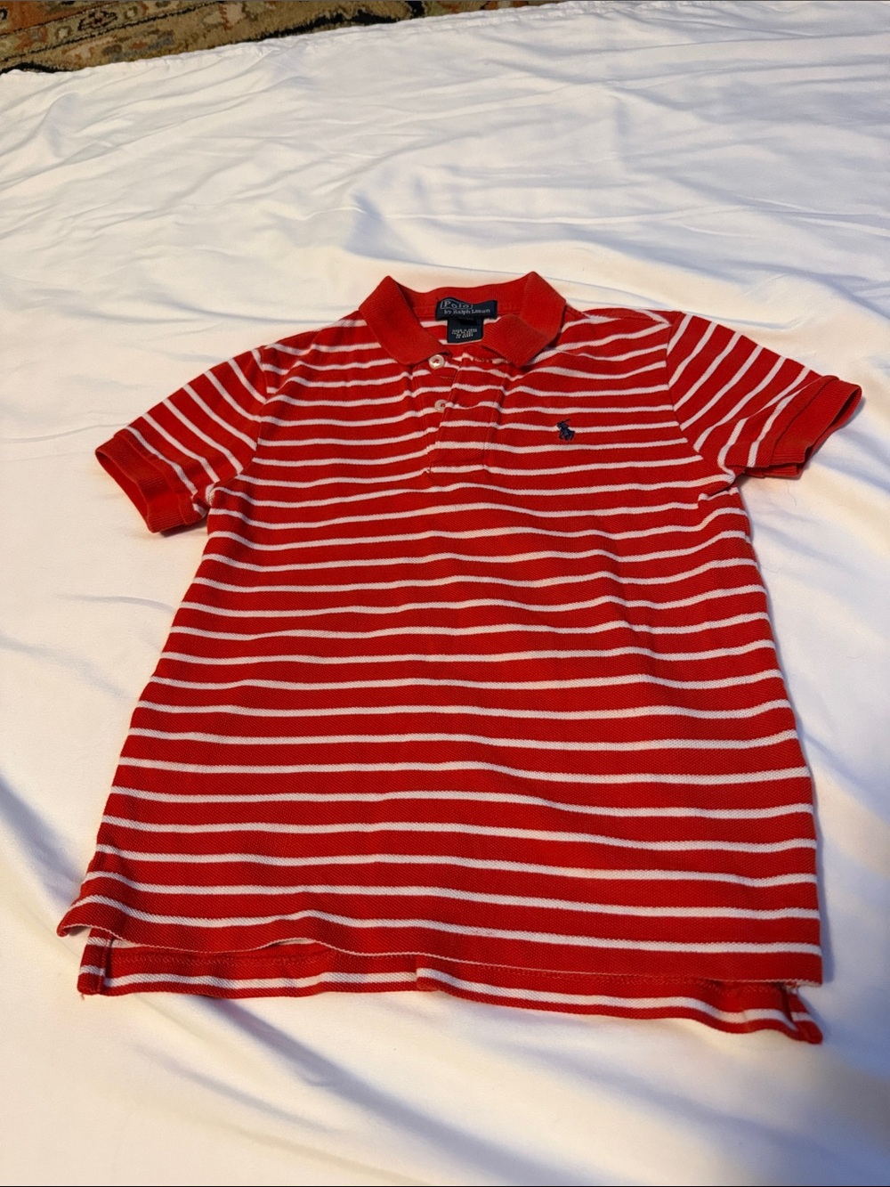 Ralph Lauren Red and White Striped Polo Shirt BUNDLE FOR DISCOUNT